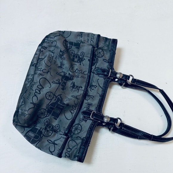 Coach Gallery Horse & Carriage East-West Tote/Purse Gray - Picture 10 of 12